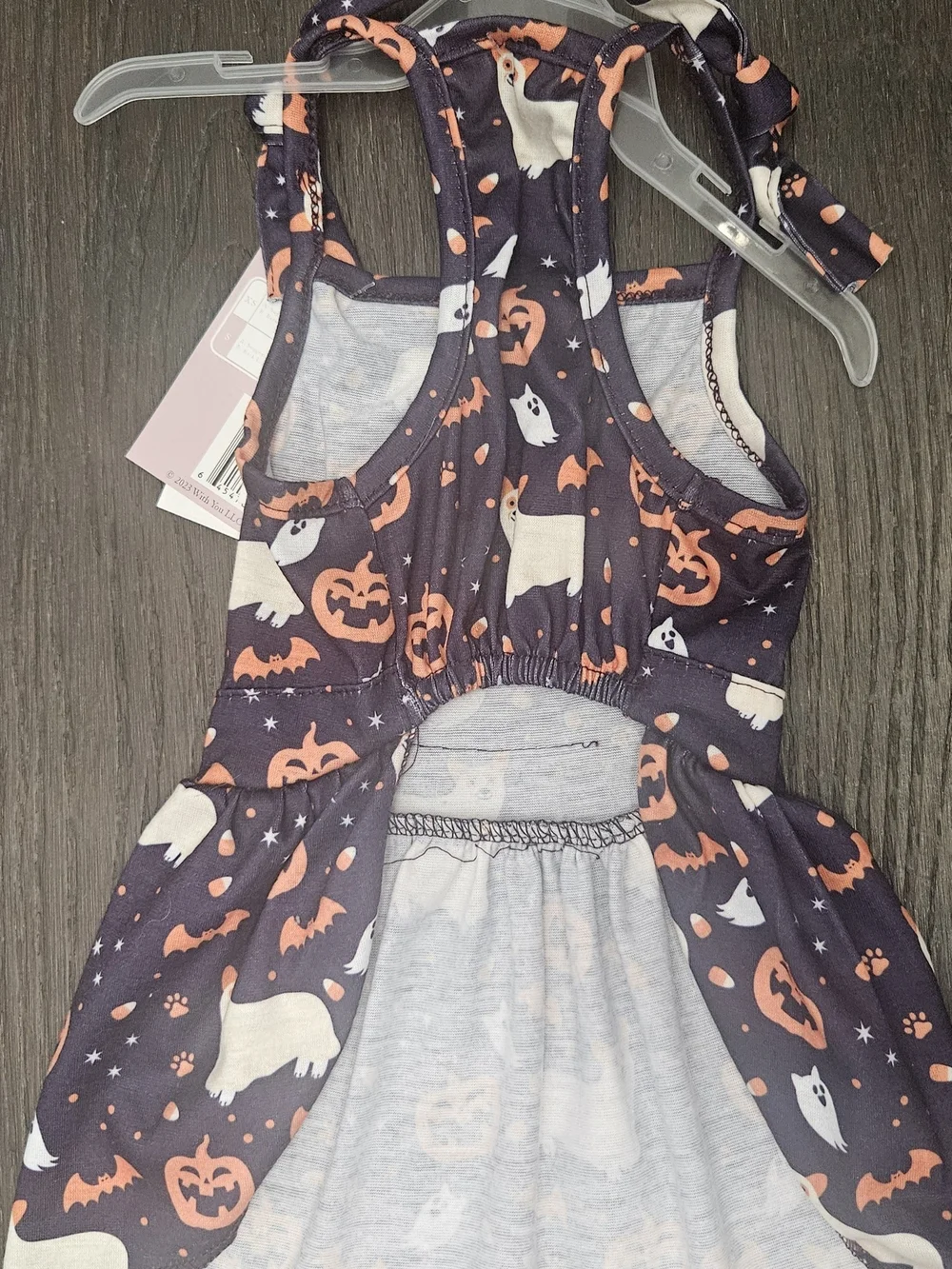 Jessica Simpson Dog Halloween Dress w/Ghosts and Pumpkins - Small - NWT
